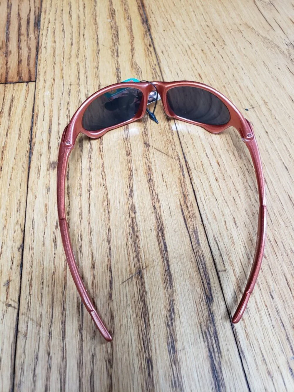 Vintage Kids Sporty Wrap Sunglasses Copper Orange NOS